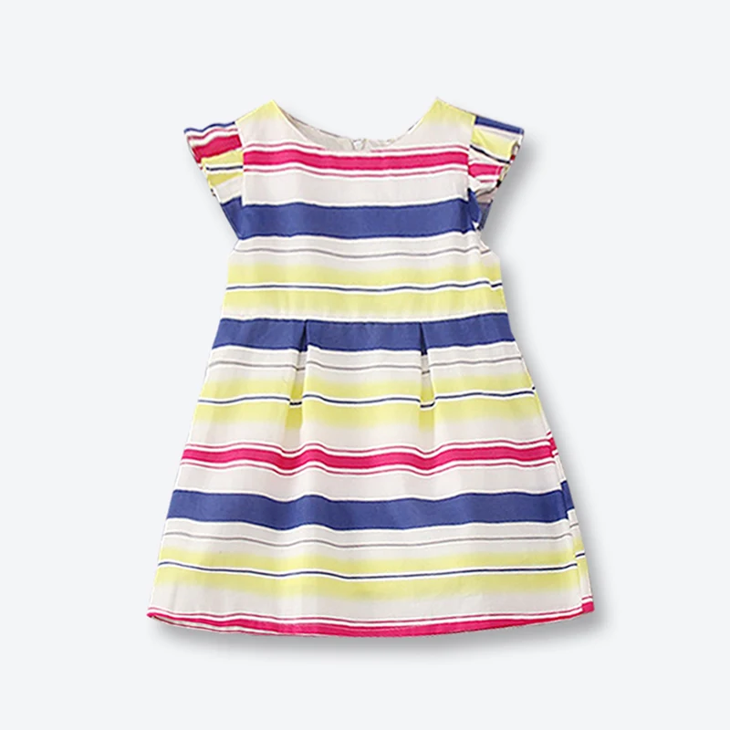 

Girls Summer Dress Striped O-neck Girls Dress Brand Cotton Toddler Dress Fashion Princess Kids Costume Children Dresses 2-7 Yrs