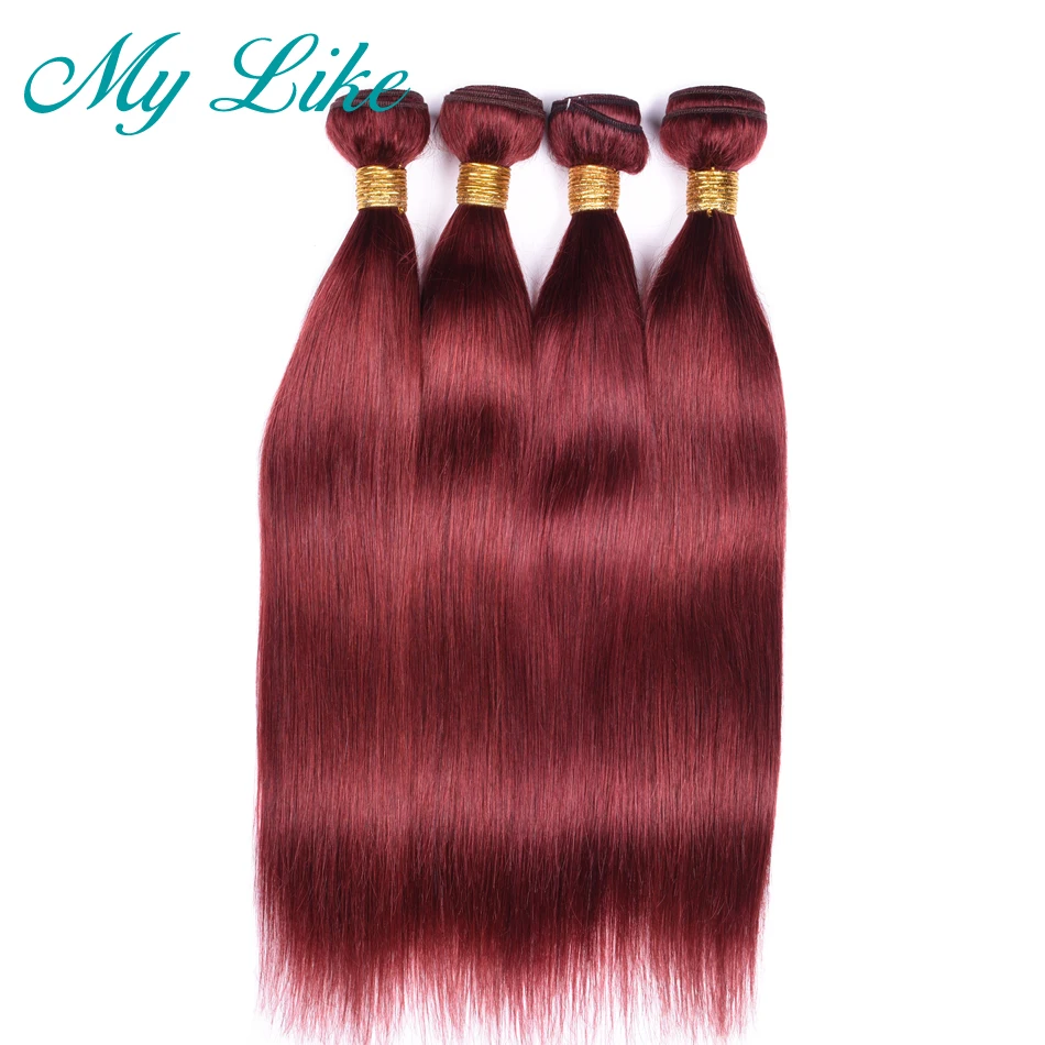 My Like Pre-colored Mink Brazilian Hair Weave Bundles #33 Red Non-remy Straight Weave Human Hair Extensions 4 Bundles Deals My Like Pre-colored Mink Brazilian Hair Weave Bundles #33 Red Non-remy Straight Weave Human Hair Extensions 4 Bundles Deals
