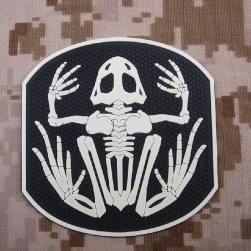 

Navy Devgru Seal Team 6 Skeleton Frog Frogman Morale Pvc Rubber Patch Army Tactical Swat Patch 3d Morale Badge Military Patches