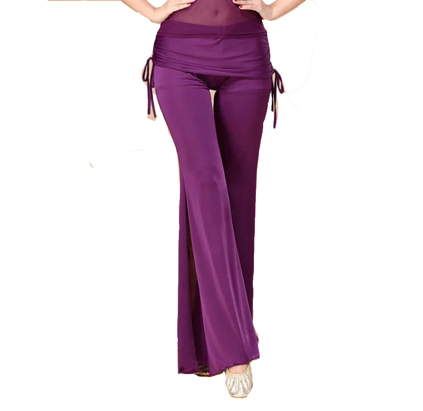 Women Belly Dance Side Slip Pants Indian Bollywood Performance Cloth