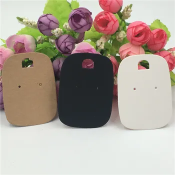 

100Pcs/Lot 6x4.5 Craft Paper Blank Earring Cards With Smile Shape For Ladies Accessories And Jewelry Package Display Hang Cards
