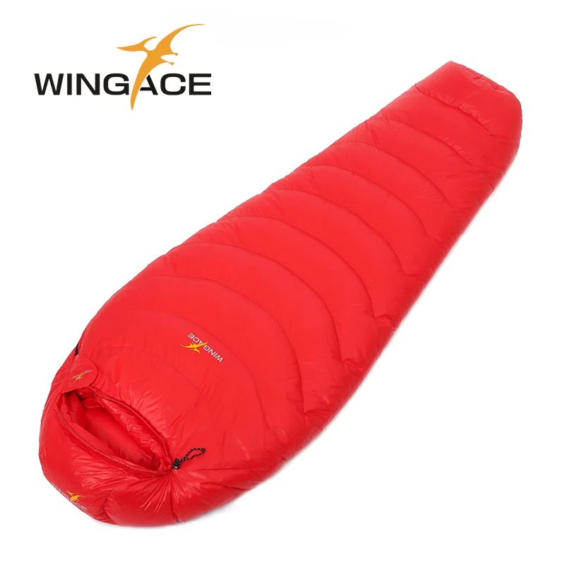 Discount  WINGACE Fill 2500G Goose Down Sleeping Bag Camping Accessories Tourism Equipment 400T Nylon Outdoor