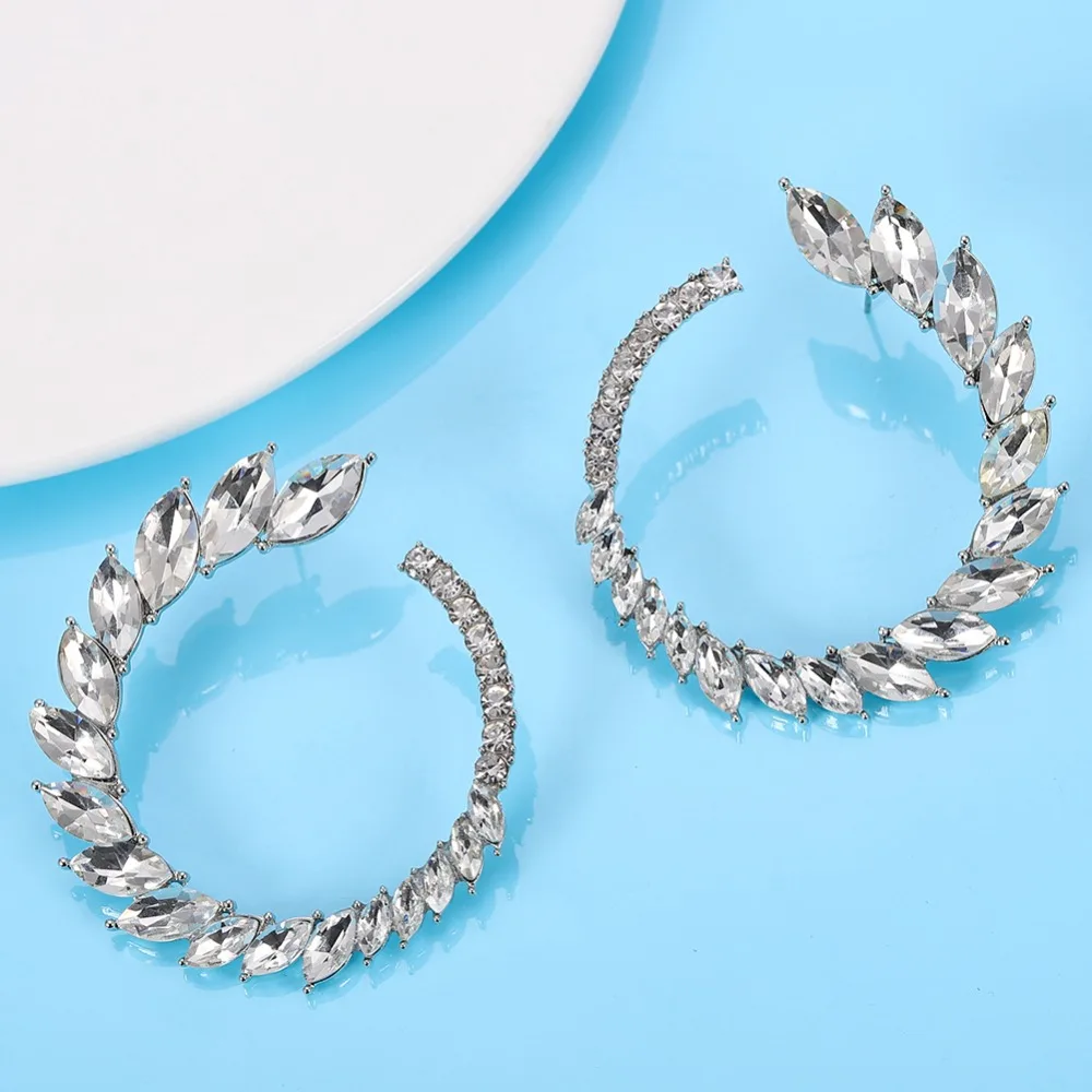 Vedawas Макси обруч с кристаллами серьги для женщин Bijoux ювелирные изделия аксессуары ручной работы женские свадебные подарки Brincos xg2660
