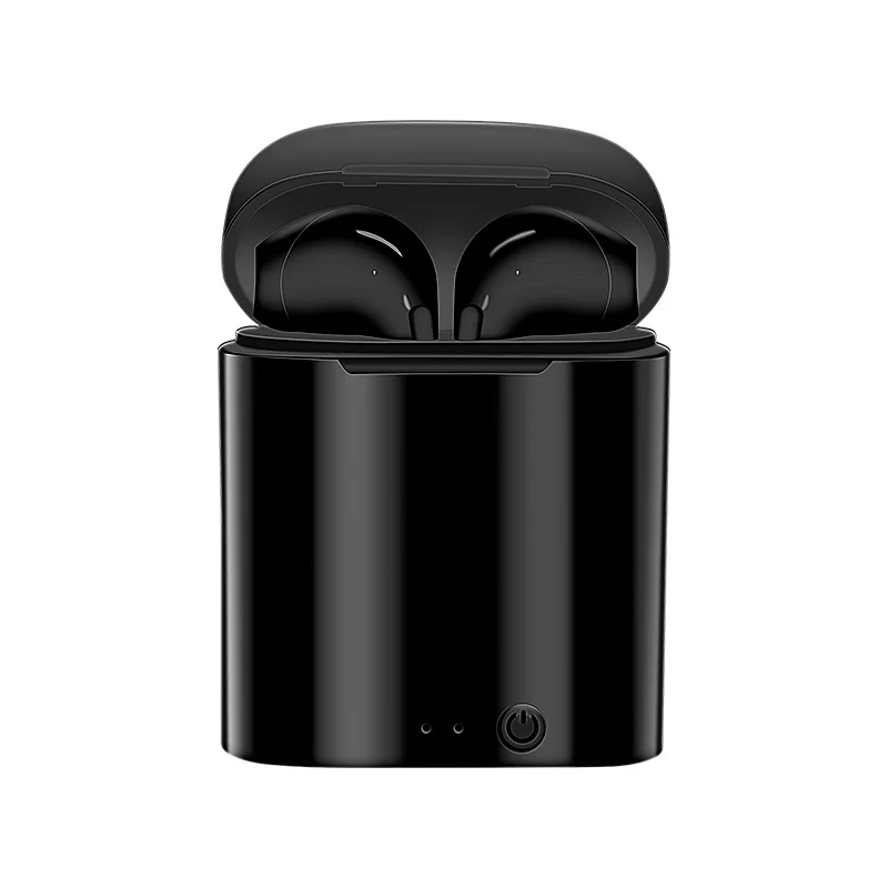 black TWS i7s Спортивная bluetooth-гарнитура со стерео беспроводным микрофоном беспроводная гарнитура наушники PK i7s mini Q32 Bluetooth наушники - Цвет: black