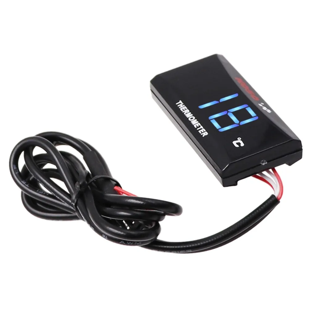 

Universal Motorcycle Digital Thermometer Gauge Water Temp Temperature Meter for Racing Scooter Red /Blue LED Water Temp Meter