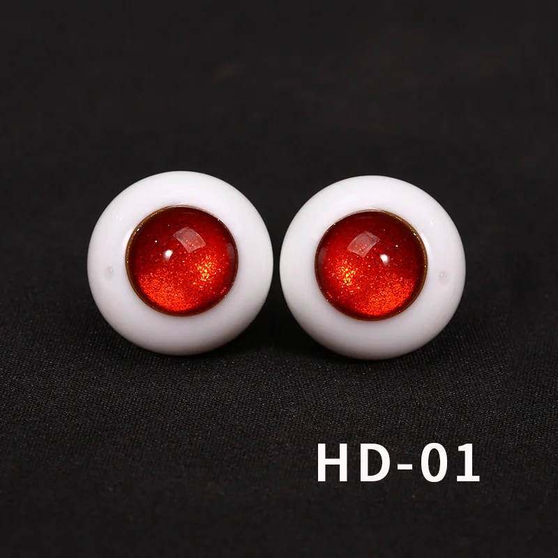 1 пара акриловых BJD глаз для 60 см куклы 18 мм без учеников кукольные глаза DIY Сменные аксессуары глаза для кукол игрушки для девочек - Цвет: Красный