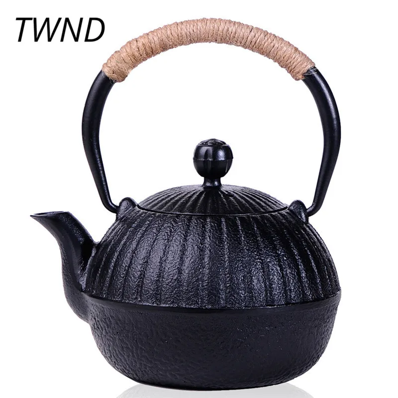 

550CC Cast Iron Teapot Uncoated Kung Fu Kettle With Stainless Steel Filter