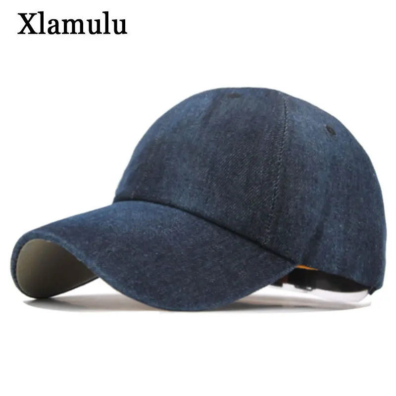 

Xlamulu Denim Blank Baseball Caps Hats For Men Fashion Washed Jeans Women Snapback Casquette Bone Gorras Men Casual Dad Cap Hats