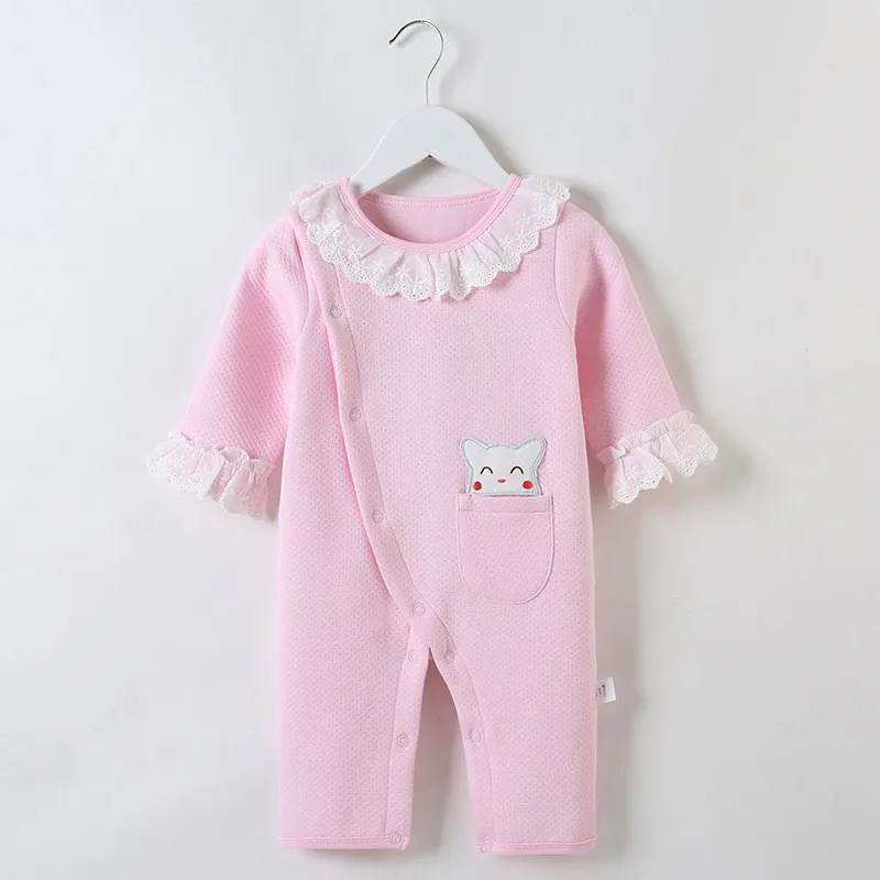 

One-Piece Cute Coveralls Buttons-Up Soild 100% Cotton Short-Sleeves Solid Color Cute Jumpsuits 3-12 Months