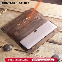 Чехол из натуральной кожи для ноутбука 12 дюймов, сумка для ноутбука MacBook 12 дюймов, чехол для ноутбука Crazy Horse, кожаный защитный чехол