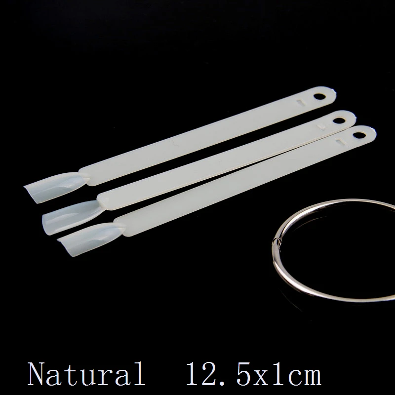 

50Pcs/Lot 1*12.5CM Fan-shaped Nail Polish Color Card Template Display Tool Nail Swatches For DIY Nail Art Tools