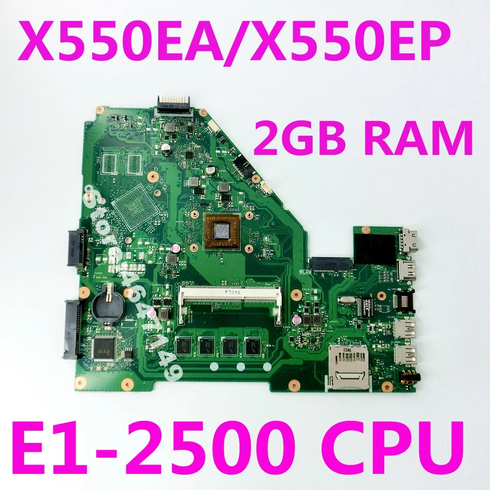 

X550EA 2GB RAM E1-2500 CPU Mainboard For ASUS X552E X550E X550EP laptop Motherboard X550EA Mainboard X550EA Motherboard test ok