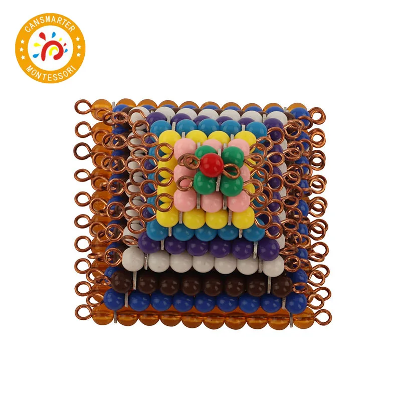 

Montessori Baby Toy Colorful Bead Squares Math Teaching1 to 10 Preschool Early Learning Kids Toys