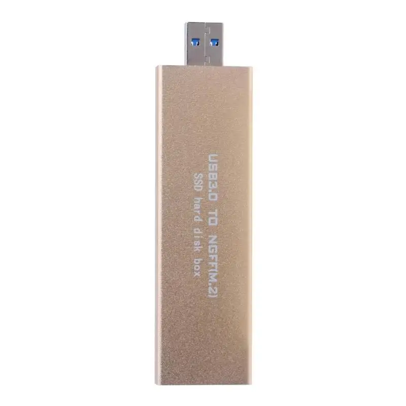 Алюминиевый сплав USB 3,0 к M.2 SSD USB3.0 Тип A к NGFF B Ключ SSD мобильный ящик жесткий диск внешний адаптер m2 для 2242 2260 2280