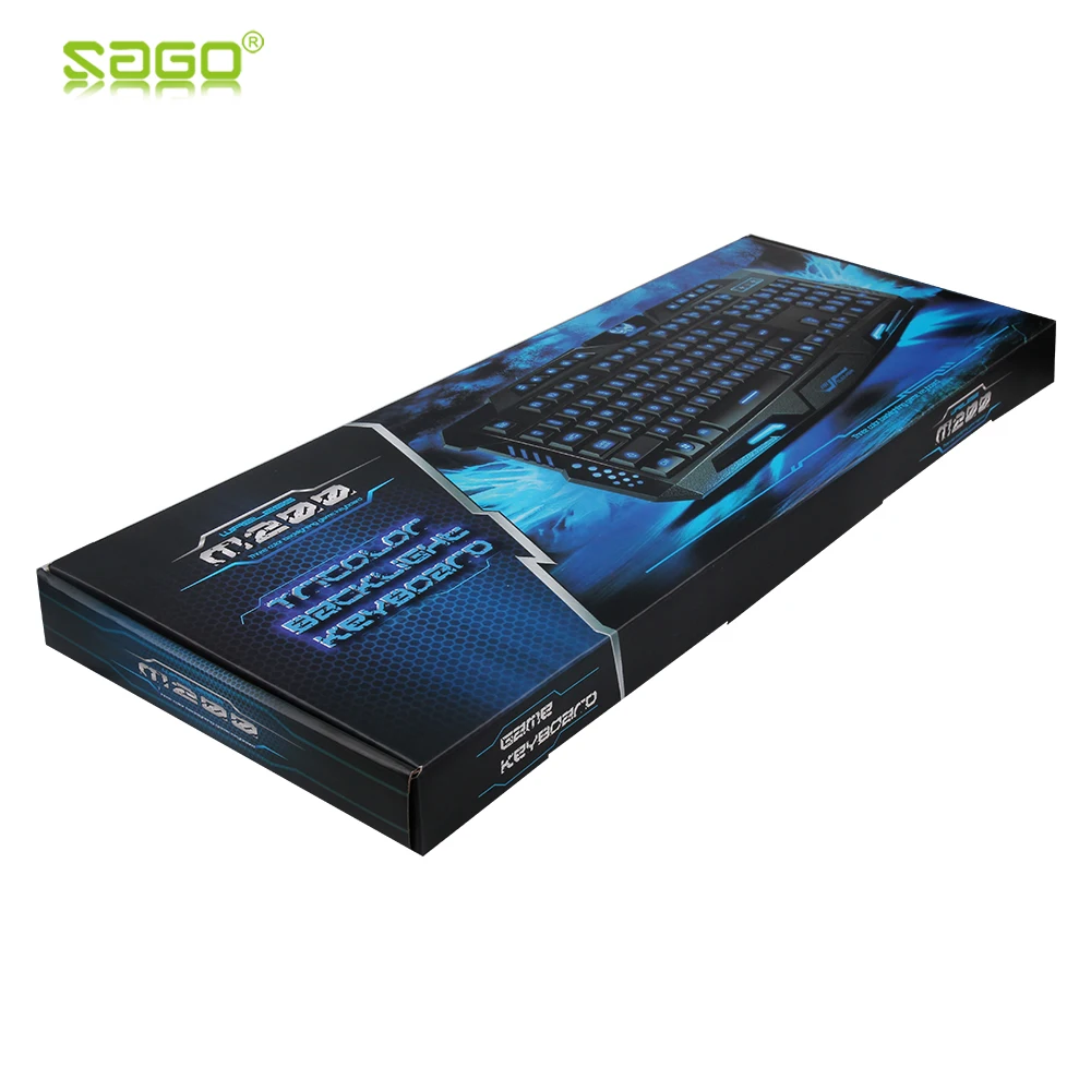 

Sago RGB Russian Keyboard RU CN Stock Gaming Keyboard and Mouse for Tablet Desktop Russian USB Receiver Gamer Keyboard