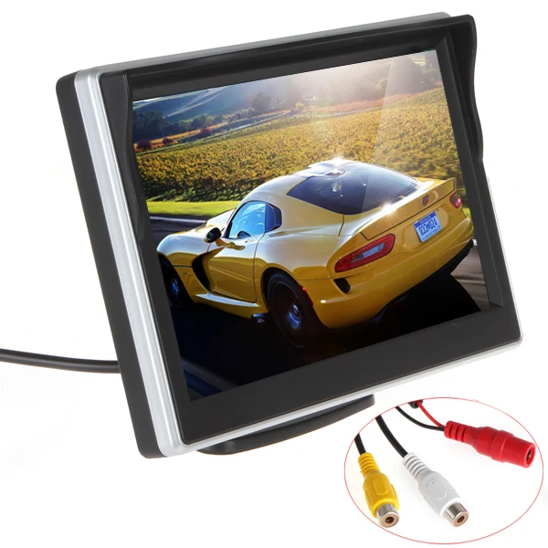 

5" TFT LCD Display Rear View Reverse Parking Car Monitor Support 2 Way Video Input For Rear view Camera VCD / DVD Or GPS