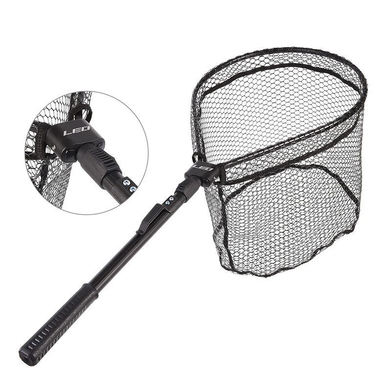 Portable Folding Fishing Nets 85cm Telescoping Landing Net Pole Casting Network Trap Aluminum  High Quality Alloy Fishing jooyoo