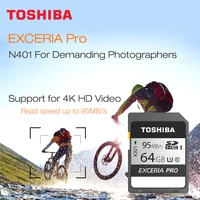 sdhc sdxc טושיבה Exceria פרו N401 כרטיס SD 32GB 128GB SDHC / SDXC לקרוא במהירות של עד 64 כרטיס זיכרון של 95MB / GB 10 בכיתה UHS-I עבור מצלמת DSLR (5)