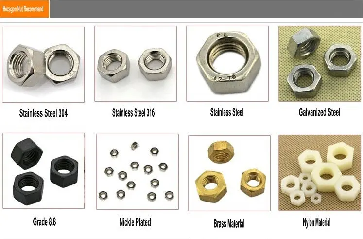 ; 1000 шт. m2 или M2.5 или M3 Нержавеющая сталь 304 Стандартный din934 Шестигранная гайка