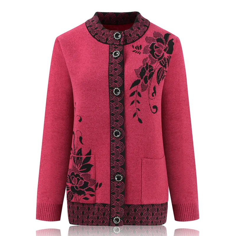 Middle and Old  Age Women s Spring and Autumn Thick Sweater 