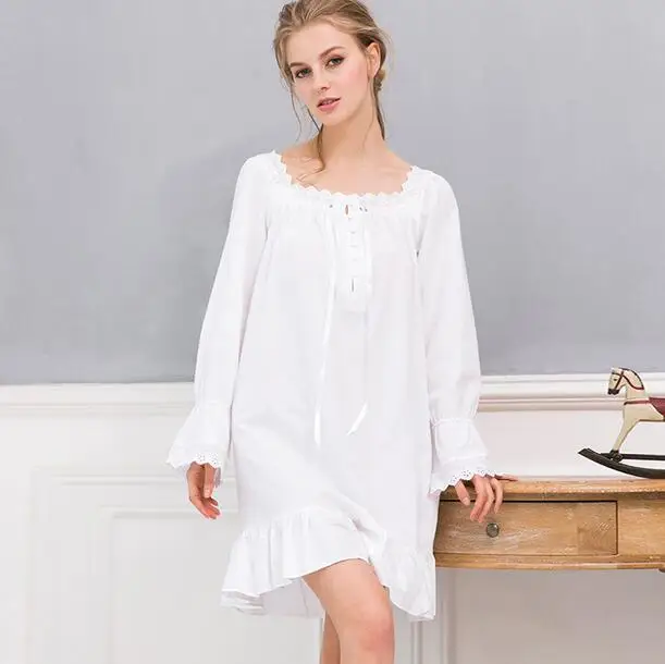 girls white cotton nightdress