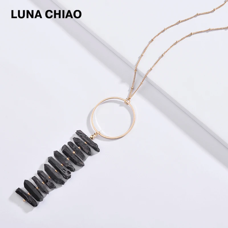 LUNA CHIAO 2019 Новое поступление ювелирных изделий натуральный металлический кварц