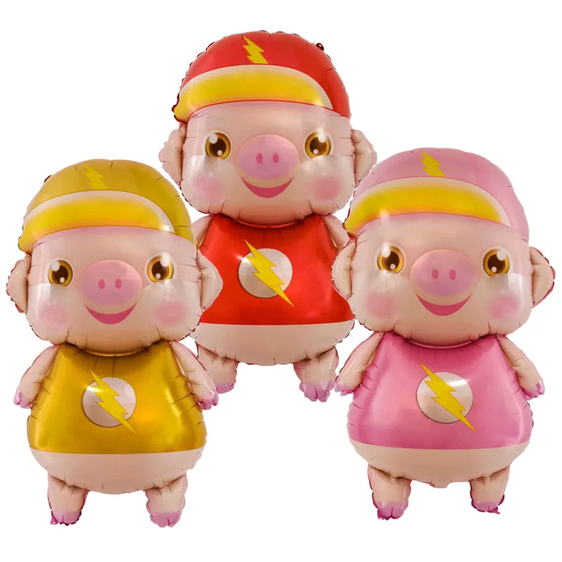 

Pig Foil Balloons Lightning pig Balloon Birthday Party Decorations Kids Baby Shower Girls Inflatable Toys Animal Globos piggy