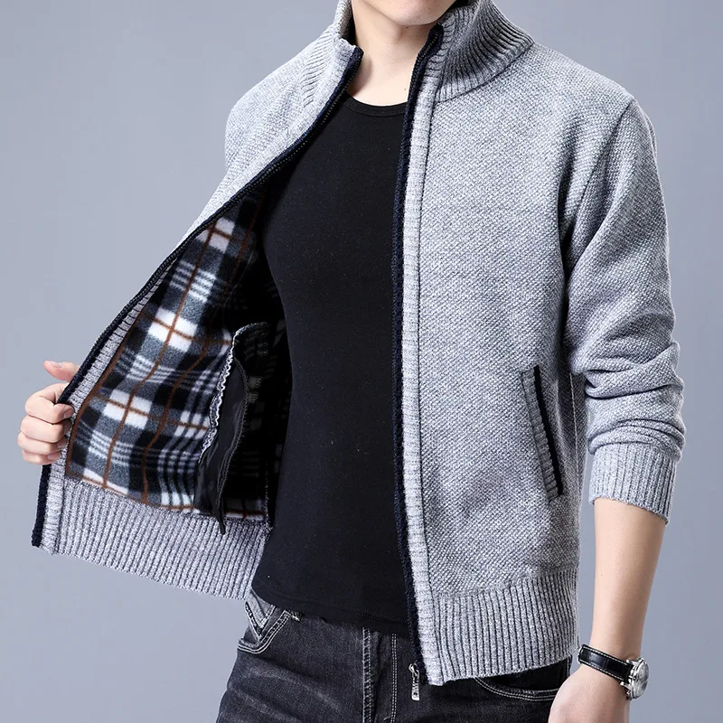Mens Sweaters Winter Clothes 2019 Classic Simplicity Cardigan Sweater Men Zipper Long Sleeves Red Blue Grey Black Sweaters Mens Sweaters Winter Clothes 2019 Classic Simplicity Cardigan Sweater Men Zipper Long Sleeves Red Blue Grey Black Sweaters