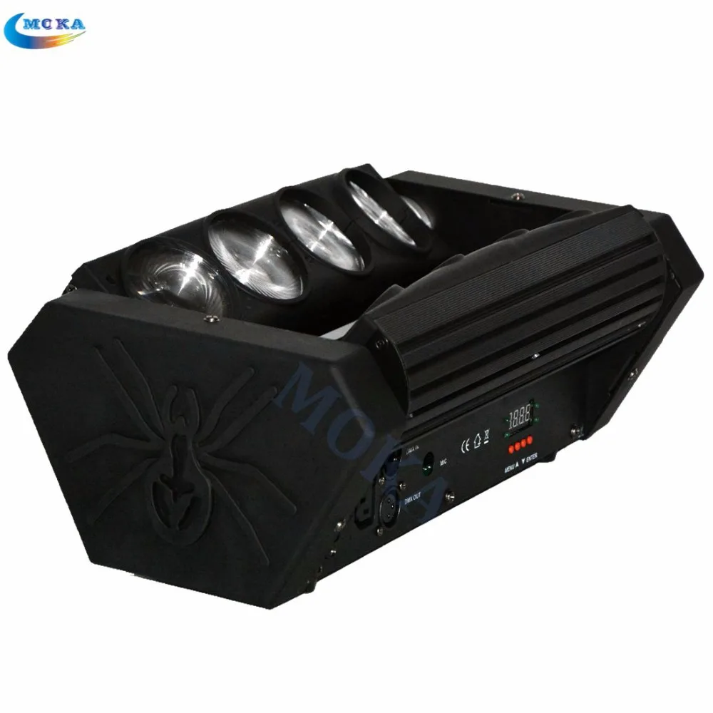 

6 Pcs/lot 8*10w spider led beam moving head light RGBW 4in1 Eyourlife led dmx spider strobe dj light for party decoration