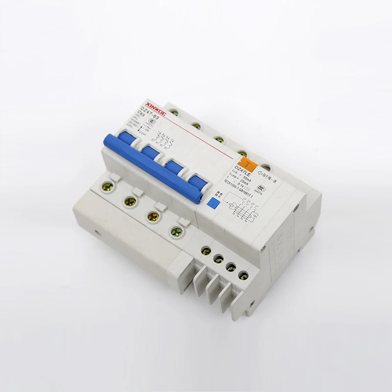 RCBO код автомат защити цепи DZ47LE 4P 6A 16A 20A 25A 32A 40A 50A 63A 100A