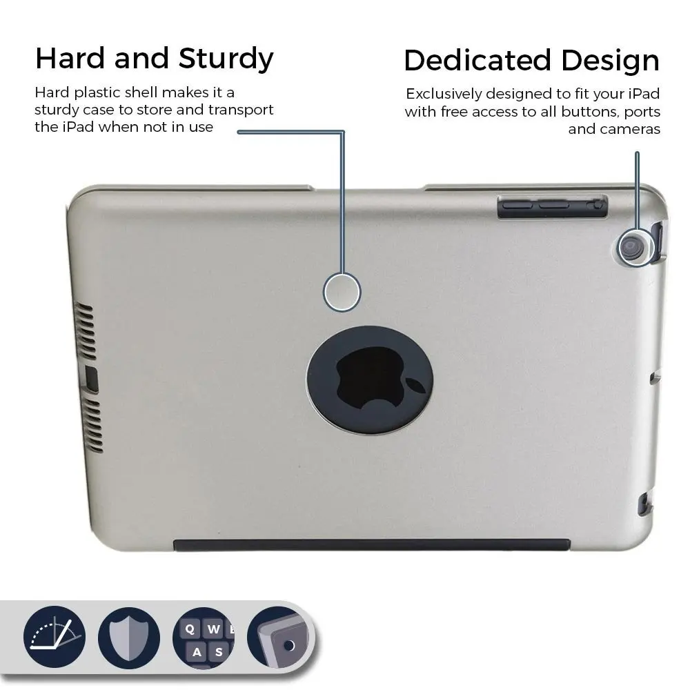 For ipad Mini2 Case Wireless Bluetooth Keyboard For iPad Mini 1 2 3 Full Body Protective Portable Keyboard Case With Stand Smart
