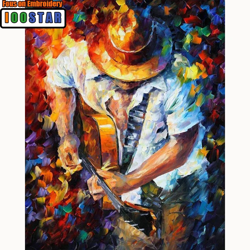 

2018 новая алмазная живопись, вышивка крестиком, гитара, Мужская Алмазная вышивка, узор, квадратная вышивка стразы, мозаичная картина
