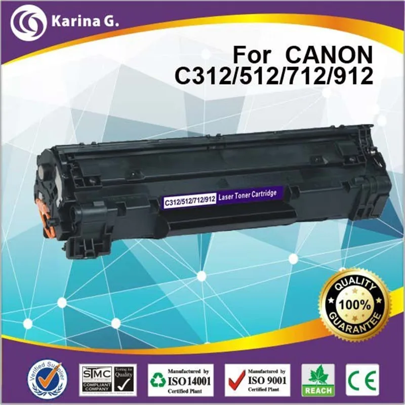 laser toner cartridge for CRG312 CRG512 CRG712 CRG912 for Canon LBP3018
