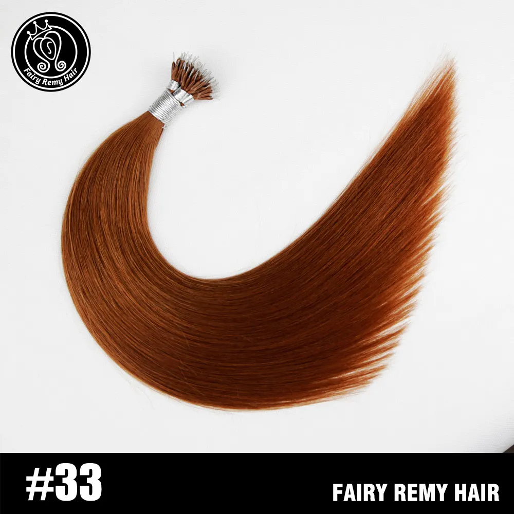 Сказочные волосы remy, 0,8 г/локон, 20 дюймов, человеческие волосы Remy для наращивания на микро кольцах, прямые черные европейские человеческие волосы с нано кольцами, предварительно склеенные - Цвет: #33