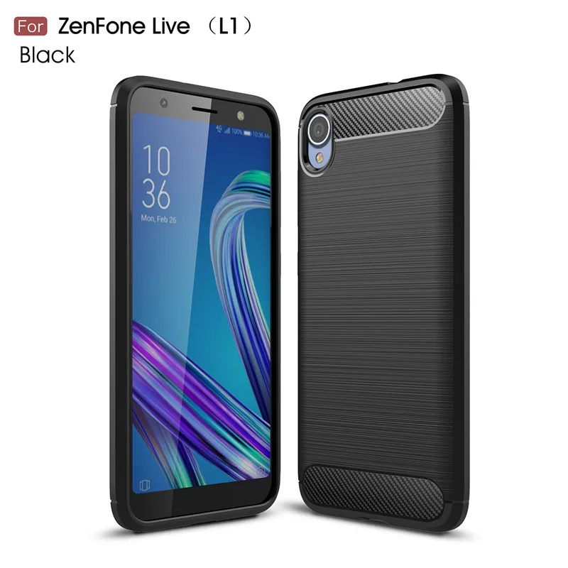 Для Asus ZenFone Live L1 G552KL Чехлы покрытие из углеродного волокна Матовая Мягкая