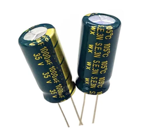 

10pcs 35V 1000UF 1000UF 35V 1000uf35v 35v1000uf power supply special high-frequency crystal 10pcs/pack Size:10*20