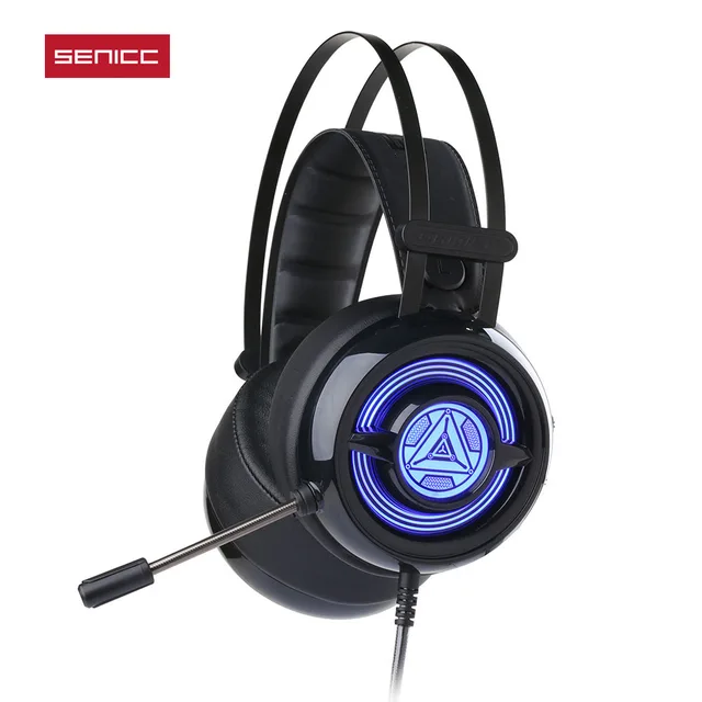 Original SENICC W263 USB PS4 Gaming Headset with Mic LED Gamer Headphones with Sound Card For LOL PC Video Games Laptop Original SENICC W263 USB PS4 Gaming Headset with Mic LED Gamer Headphones with Sound Card For LOL PC Video Games Laptop