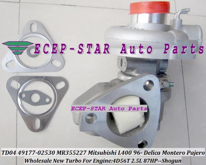 TD04-10T-4 TD04 49177-02530 49177-02531 MD168053 MR355227 Mitsubishi L400 1996- DELICA MONTERO PAJERO SHOGUN 4D56 2.5L 87HP -) (2)