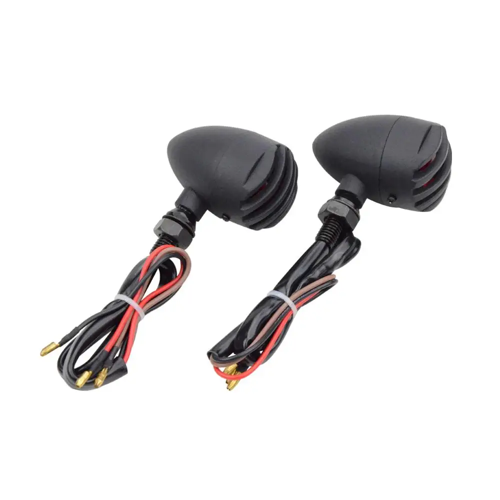 

GOOFIT 2pcs for Harley Style Motorcycle Headlight Turn Signal Halogen Wires Lights Lamps Light (L/R) ATV Scooter J065-147