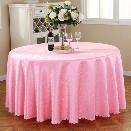 Romanzo полиэстера круглые Скатерти узор ткань мульти-функциональный ткань устройство для скатерти моющиеся свадебные скатерти - Цвет: pink
