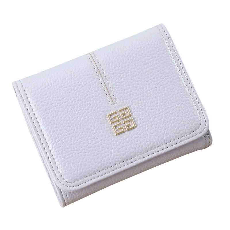 

Fashion Solid Women Short Buckle Wallet Female Credit Card Holder Pack Bolso Mujer PU Leather 3 Fold Purse Ladies Hasp Bags