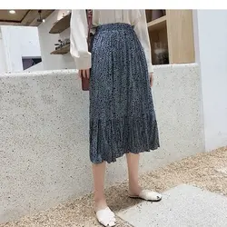 2019 новая весенняя плиссированная юбка в горошек CS1