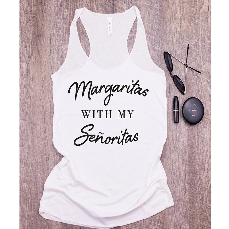 Жилет Margaritas с My Senoritas женские безрукавки с графикой забавные питьевые майки Модные женские льняные тренировочный жилет без рукавов рубашка