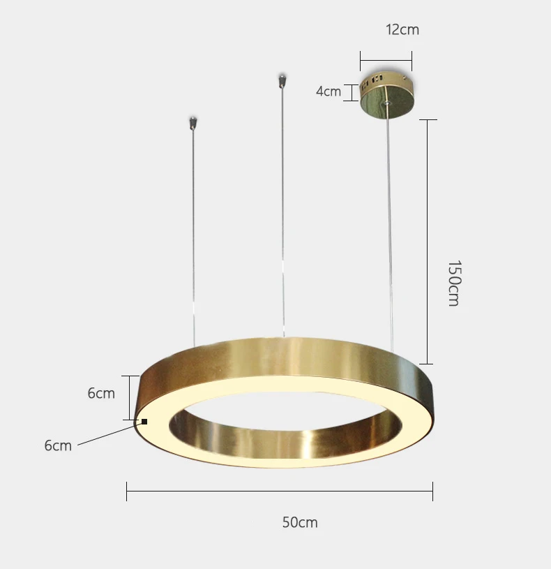 Современная роскошная круглая Золотая люстра с кольцом, люстра с подвеской для потолка, современный декор, лампа для гостиной, зала