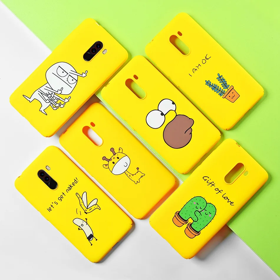TOMKAS Funny Banana Bad Boy Case Pocophone F1 Case Hard Back Cover Cute Floral Animal Coque Phone Cases for Xiaomi Pocophone F1  (13)