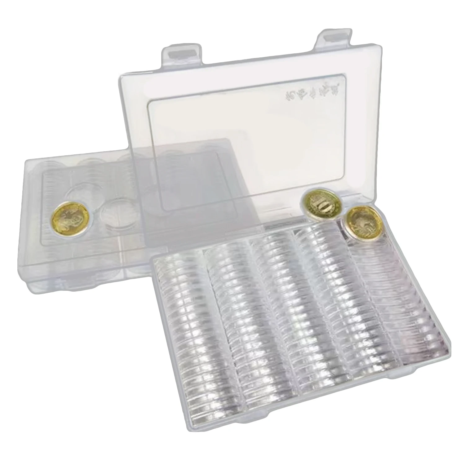 Шт. 100 мм шт. 27 мм Ясно пластик круглые монеты контейнер для капсул коробка для монет медали штамп коллекция поставки