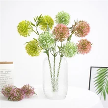 3 шт. искусственный цветок одуванчика букет имитация зеленого растения для свадебной вечеринки домашний сад Декоративные искусственные цветы букет