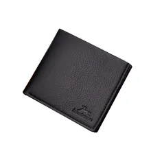 Hombres de Color sólido Vintage abierto patrón recolecta nueces tarjeta Multi posición cartera hombre erkek cuzdan baellerry porte carta