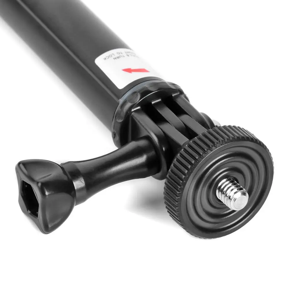Extendable Aluminum Self Selfie Stick Monopod w/Adapter for GoPro 7 6 5 280*25*25mm/11.02*0.98*0.98