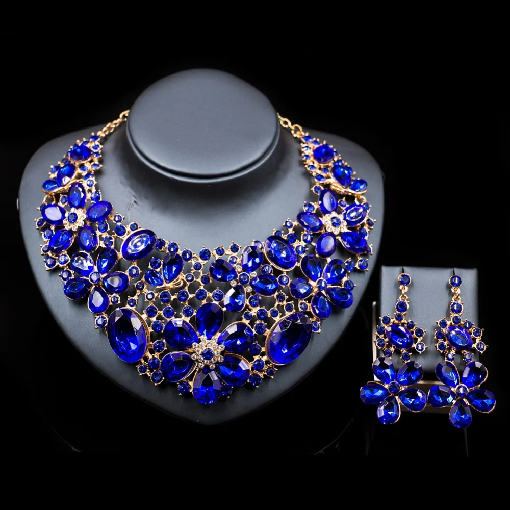Женский Свадебный комплект из колье серёг и кольца|necklace and earrings|bridal jewelry setstrendy bridal